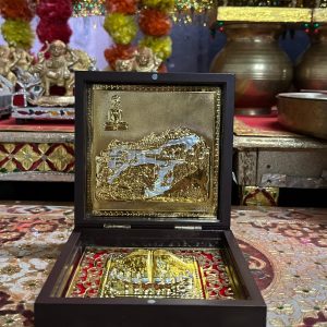 24K Gold Plated Shatrunjay Maha Tirth Religious Frame 4x4 Inch – Navgraha.in
