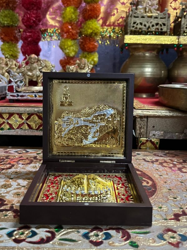 24K Gold Plated Shatrunjay Maha Tirth Religious Frame 4x4 Inch – Navgraha.in