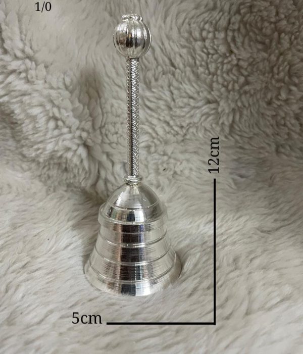 German Silver Hand Held Pooja Bell – Navgraha.in