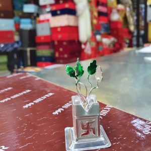 German Silver Tulsi Plant Holy Basil Decorative Figurine – Navgraha.in