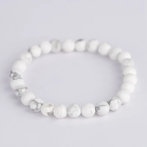 Calming Tranquility Howlite Bracelet – Stress Relief & Emotional Balance Jewelry – Navgraha.in
