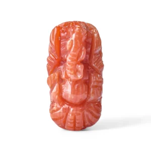 Red Coral Natural Moonga Ganesha (Ganpati)