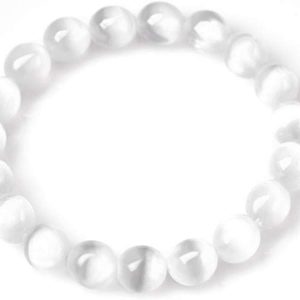 Natural Selenite Bracelet – Promotes Peace, Spiritual Balance & Negative Energy Clearing – Navgraha.in