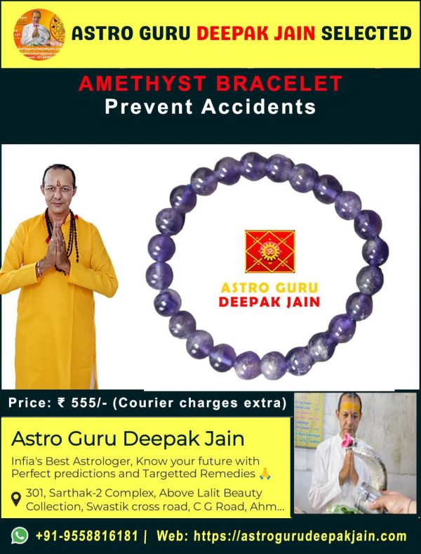 Harmony and Healing: Amethyst Bracelet – Spiritual Growth & Positive Vibes – Navgraha.in - Image 2