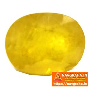 Yellow Sapphire Premium Quality Pukhraj Bangkok 5.6 Carat - Navgraha.in