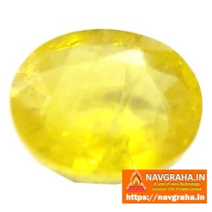Pukhraj Yellow Sapphire Natural Bangkok 5.8 Carat - Navgraha.in
