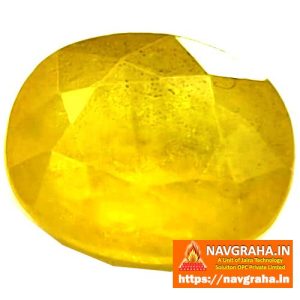 Pukhraj Bangkok Yellow Sapphire Natural 6.3 Carat - Navgraha.in