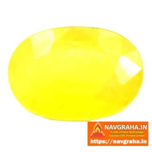 Premium Pukhraj Bangkok Yellow Sapphire Natural 7.2 Carat - Navgraha.in
