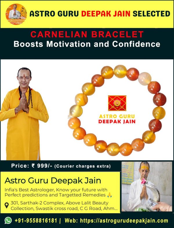 Revitalizing Energy: Carnelian Bracelet – Passion, Vitality & Motivation Jewelry – Navgraha.in - Image 2