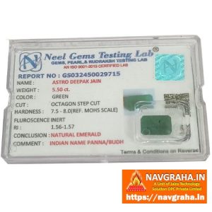 Emerald Simulant 4.21 Carat – Vibrant Green Affordable Gemstone – Navgraha.in