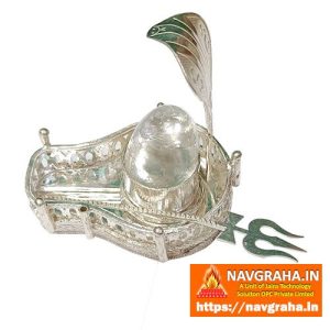 Sfatik Shivling with Pure Silver Base - Navgraha.in