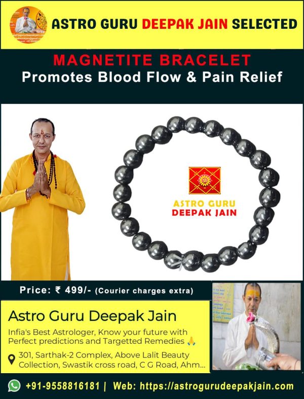 Magnetic Charisma Magnetite Bracelet – Strength, Balance & Attraction Jewelry – Navgraha.in - Image 2