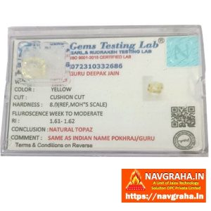 Natural Topaz 6.55 Carat – Clarity, Prosperity & Emotional Balance – Navgraha.in