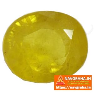 Natural Pukhraj Yellow Sapphire 5.7 Carat - Navgraha.in