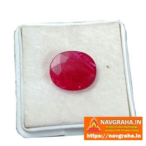 Indian Manik Natural Ruby 5 Carat – Certified Deep Red Gemstone for Fine Jewelry & Astrology – Navgraha.in