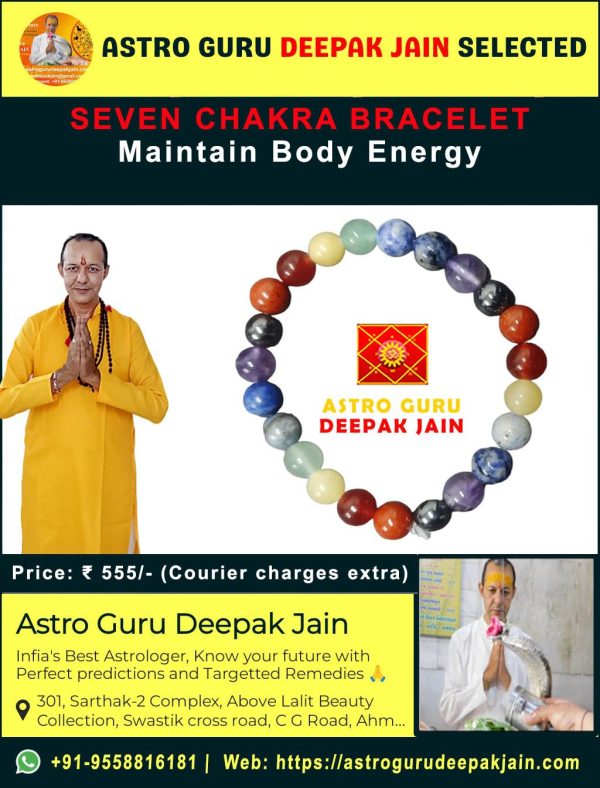 7 Chakra Bracelet – Spiritual Journey, Energy Balance & Well‑Being Jewelry – Navgraha.in - Image 2