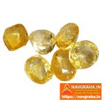 Siloni Yellow Sapphire Natural Pukhraj Dark Yellow 3 Carat to 7 Carat - Navgraha.in