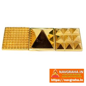 Vastu Pyramid Set Pure Brass 3 Inch - Navgraha.in