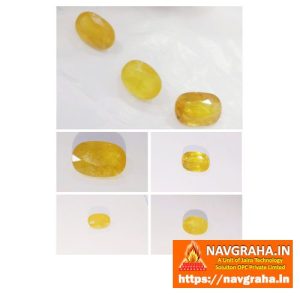 Natural Pukhraj Bangkok Yellow Sapphire 3 to 8 Carat Premium Quality - Navgraha.in