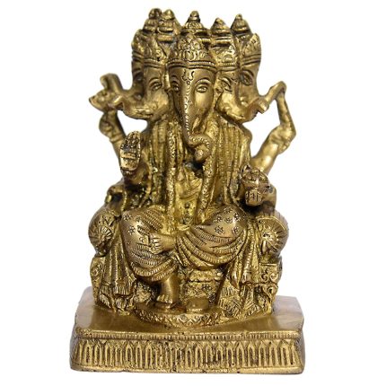 Panchmukhi Ganesh Brass Of Idol Collectible  Idol | Deity Idol Exclusive Collection