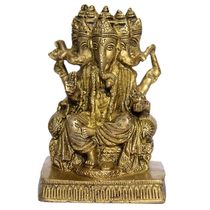 Panchmukhi Ganesh Brass Of Idol Collectible  Idol | Deity Idol Exclusive Collection - Image 1