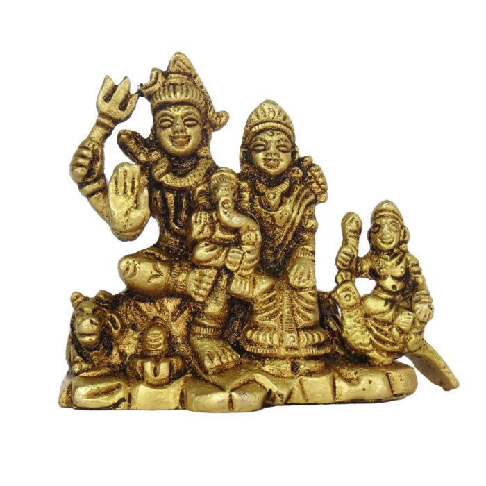Shiv Family Brass Idol | Deity Idol Exclusive Collection - Image 1