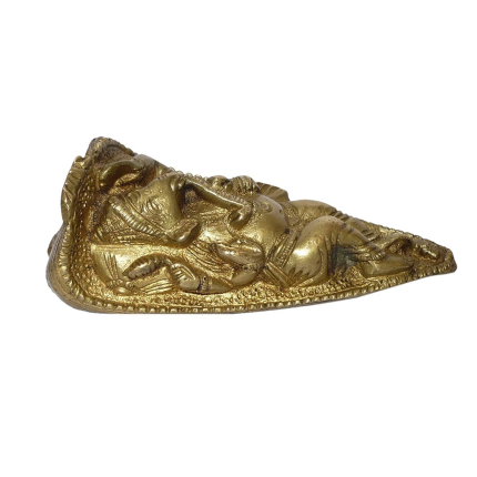 Lord Ganesh Sleeping On Pan Brass Collectible  Idol | Deity Idol Exclusive Collection