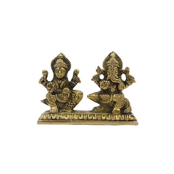 Lakshmi Ganesha Idol Brass Mandir Decor Collectible  Idol | Deity Idol Exclusive Collection - Image 1