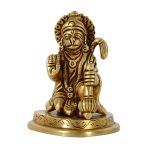 Lord Hanuman Brass Statue Home Office Mandir Room | Divine Hanuman Statue for Courage & Devotional Strength