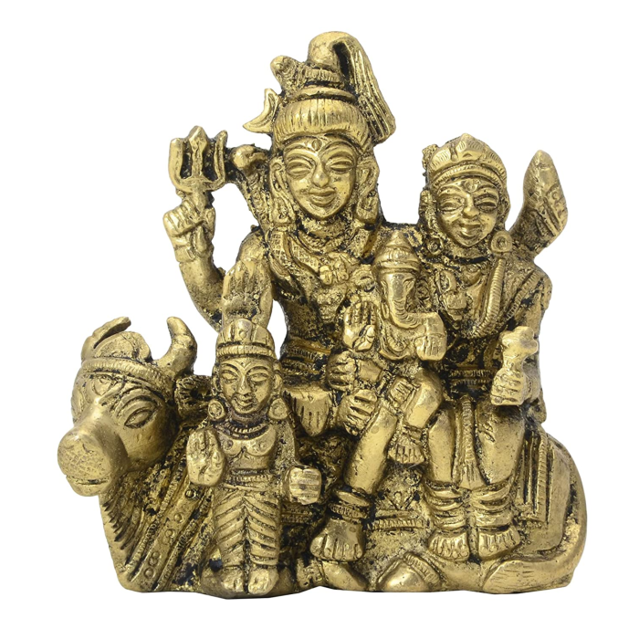 Lord Shiva Family Idol Brass Idol | Deity Idol Exclusive Collection - Image 1