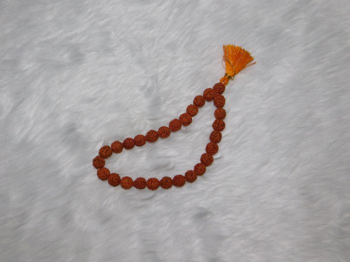 5 Mukhi Rudraksh Mala 27 Beads Indonesia Navgraha Certified - Navgraha - Image 3
