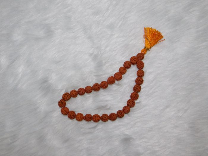 5 Mukhi Rudraksh Mala 27 Beads Indonesia Navgraha Certified - Navgraha - Image 2