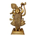 Shreenathji god Brass collectible | Handcrafted Deity Statue for Home Temple & Divine Blessings