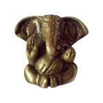 Religious Brass Idol Of Ganesha With Big Ear | Sacred Ganesha Idol for Success & Obstacle Removal