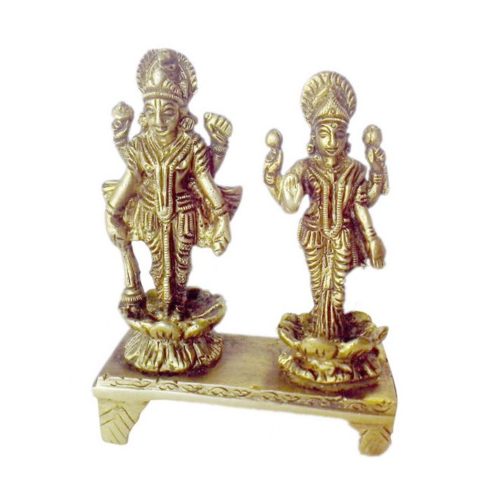 Vishnu Lakshmi Brass Collectible  Idol | Deity Idol Exclusive Collection - Image 1