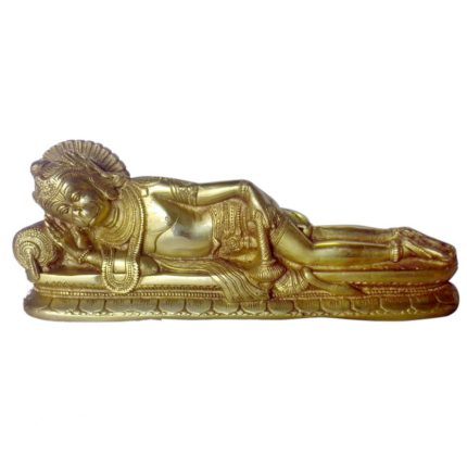 Lord Hanuman In Sleeping Posture Brass  Idol | Deity Idol Exclusive Collection