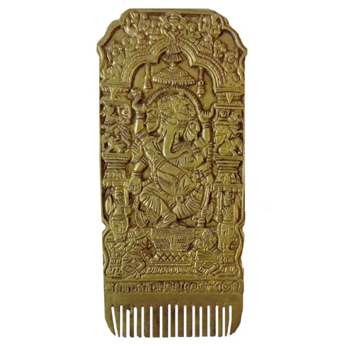 Radha Krishna Ganesha Artistic Comb Big Brass Handicarft  Idol | Deity Idol Exclusive Collection - Image 1