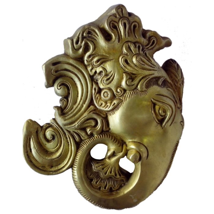 Om Ganesha Wall Hanging Brass Idol | Deity Idol Exclusive Collection - Image 1