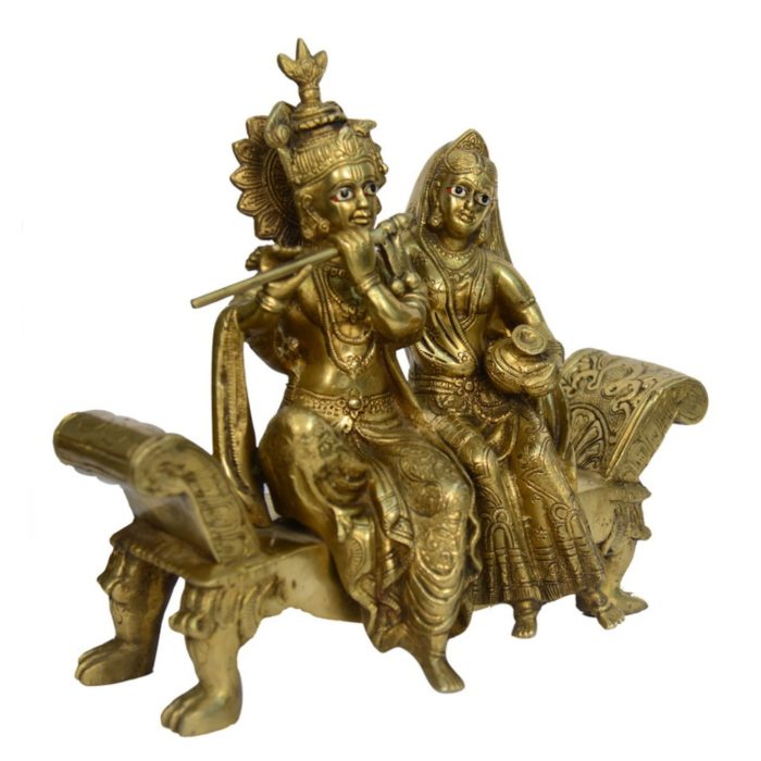 Radha Krishna Brass Idol | Deity Idol Exclusive Collection - Image 1