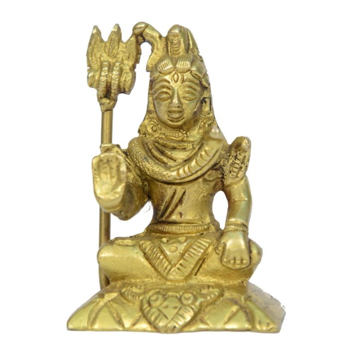 Lord Of Shankar (Trishul Is Missing) Brass  Idol | Deity Idol Exclusive Collection - Image 1