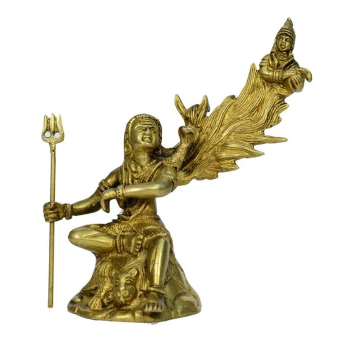 Shankar With Ganga Statue Medium Brass  Idol | Deity Idol Exclusive Collection - Image 1