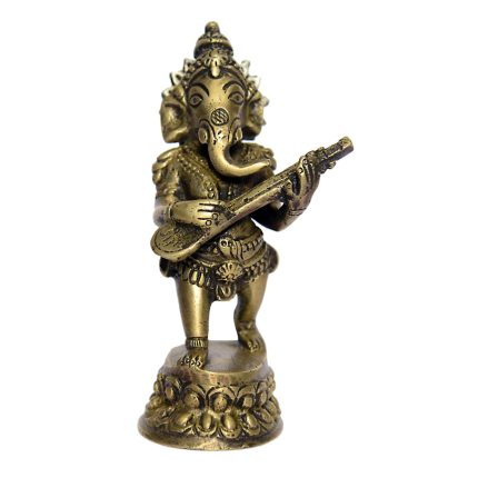Ganesha Ring Sitar God For Brass Idol | Deity Idol Exclusive Collection