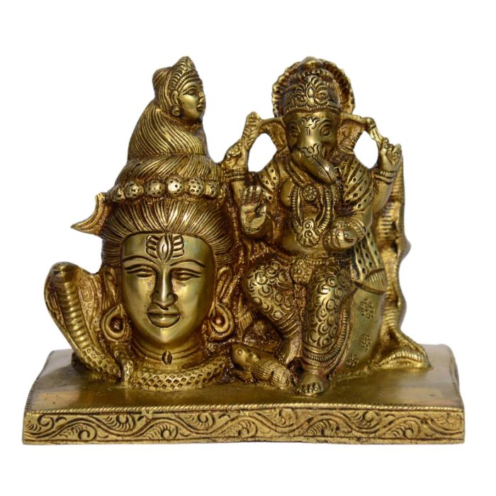 Ganesha With Shiva Face God Brass Idol | Deity Idol Exclusive Collection - Image 1