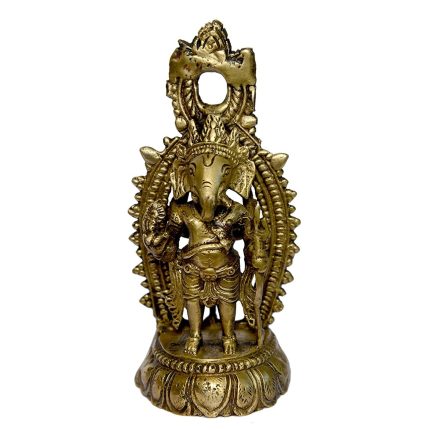 Ganesha With Trishul Brass Idol | Deity Idol Exclusive Collection