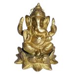 Kamal Sitting Ganesha Brass | Authentic Krishna Murti Divine Love Symbolism & Spiritual Guidance