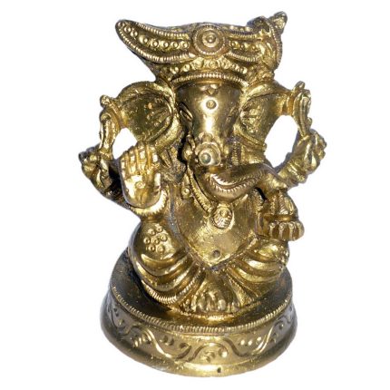 Mukut Ganesha Statue Brass Idol | Deity Idol Exclusive Collection