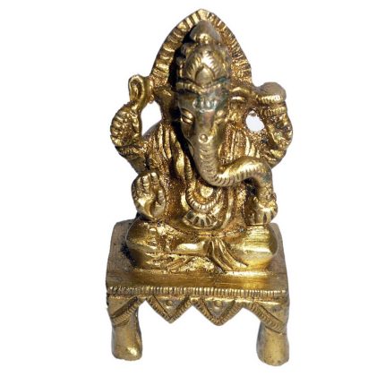 God Bajath Ganesha Small Brass Idol Statue 2.5″ Inch Idol | Deity Idol Exclusive Collection