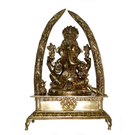Katar Ganesha Sinhasan Big Brass  Idol | Deity Idol Exclusive Collection