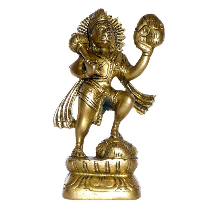 Hanuman With Mountain Brass Idol | Deity Idol Exclusive Collection - Image 1
