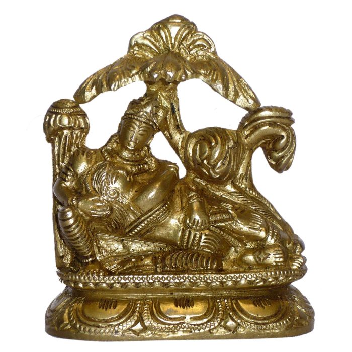 Radha Krishna Sitting Medium Brass Idol | Deity Idol Exclusive Collection - Image 1
